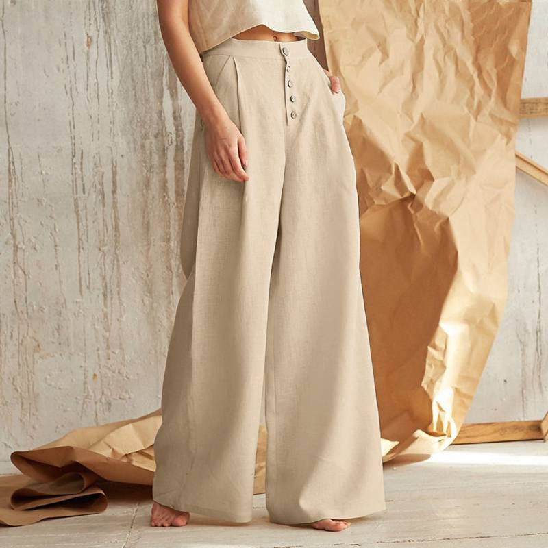 Everly Cotton Wide-Leg Pant