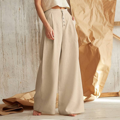 Everly Cotton Wide-Leg Pant