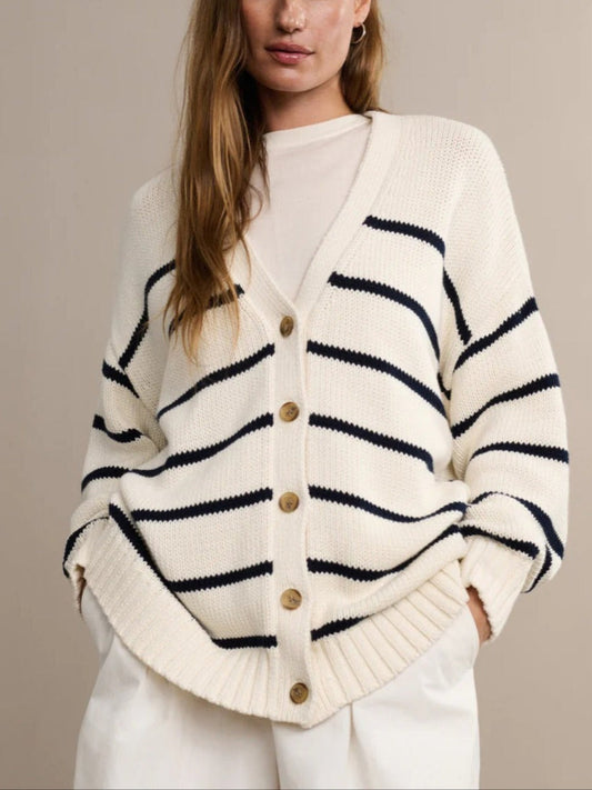 Westhaven Organic Striped Cardigan