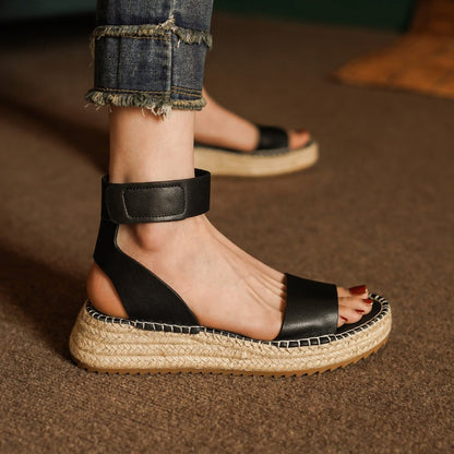 Classic Women's Leather Strap Sandals