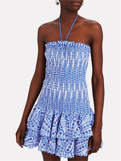Dahlia Smocked Strapless Mini Dress