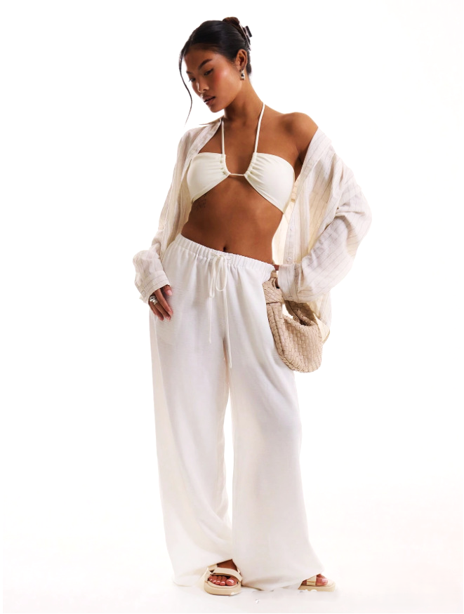 Solara Linen Drawstring Trousers