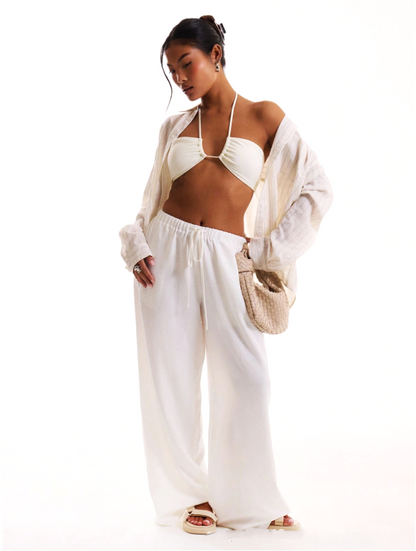 Solara Linen Drawstring Trousers