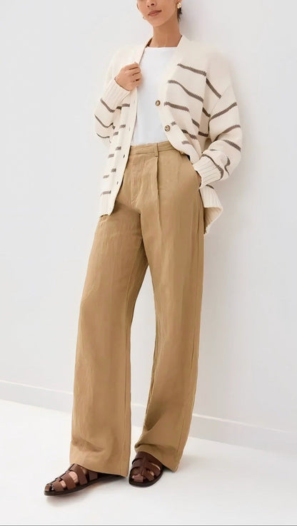 Westhaven Organic Striped Cardigan