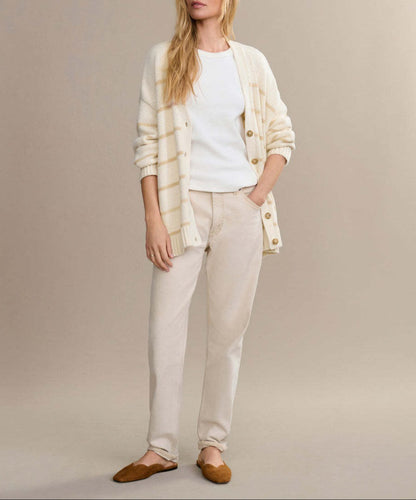 Westhaven Organic Striped Cardigan