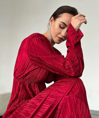 Stella - Pleated Midi Dress