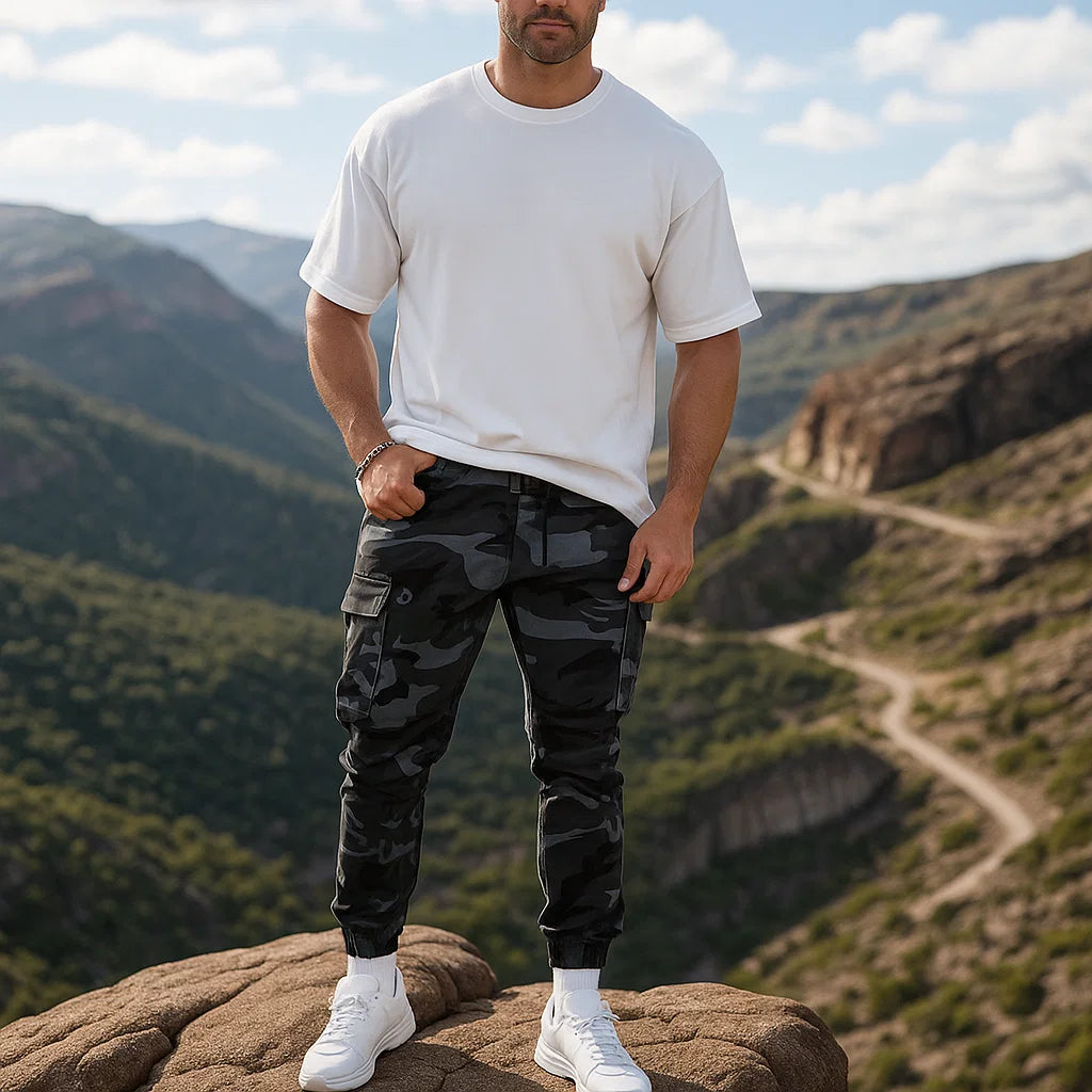 👖 Pantalon de Travail Tactique Robuste – 💪 Mélange Nylon-Coton Durable | 🔧 Multiples Poches | 🌲 Prêt pour le Travail et l’Outdoor