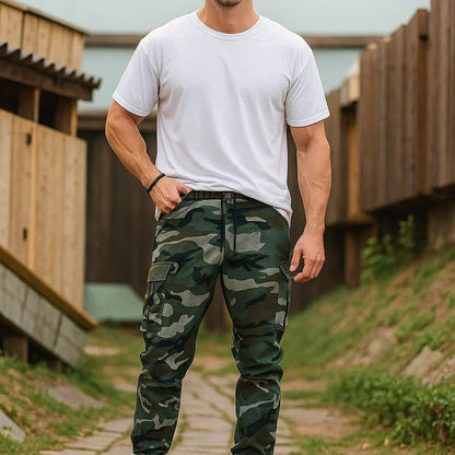 👖 Pantalon de Travail Tactique Robuste – 💪 Mélange Nylon-Coton Durable | 🔧 Multiples Poches | 🌲 Prêt pour le Travail et l’Outdoor