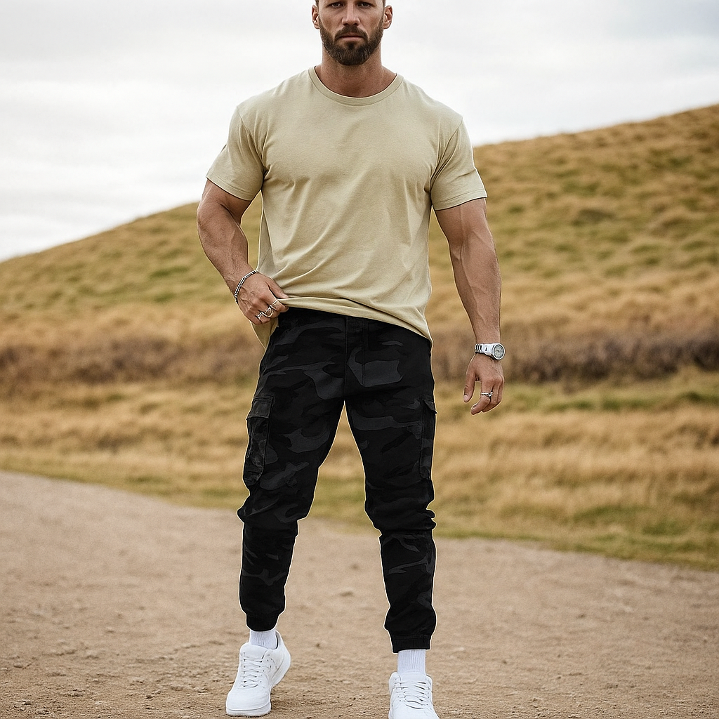 👖 Pantalon de Travail Tactique Robuste – 💪 Mélange Nylon-Coton Durable | 🔧 Multiples Poches | 🌲 Prêt pour le Travail et l’Outdoor