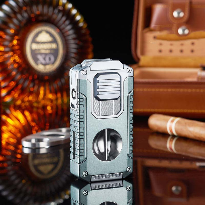 Briquet à cigare multifonction 5-en-1 avec coupe-cigare