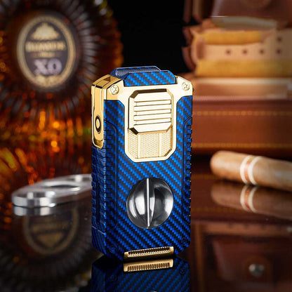 Briquet à cigare multifonction 5-en-1 avec coupe-cigare