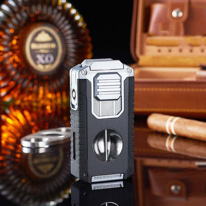 Briquet à cigare multifonction 5-en-1 avec coupe-cigare