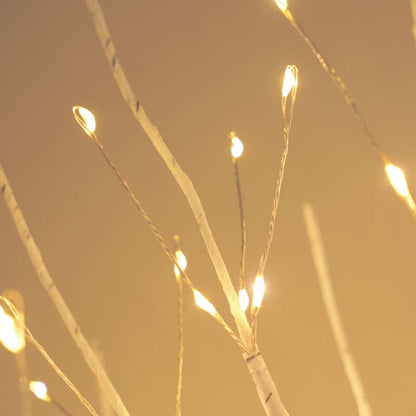 Décoration lumineuse LED en forme de branche de bouleau