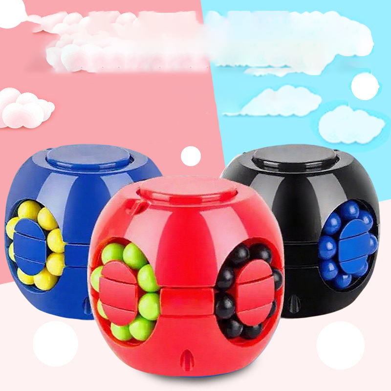 Cube magique rotatif avec billes – Jeu casse-tête antistress