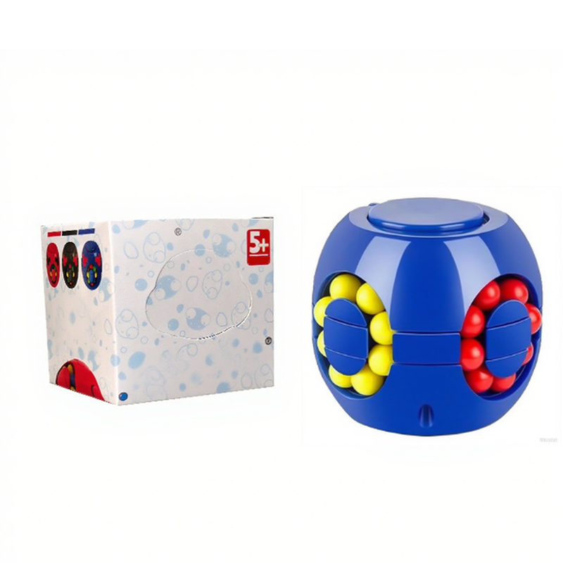 Cube magique rotatif avec billes – Jeu casse-tête antistress
