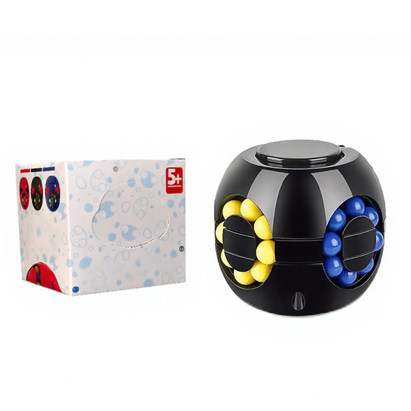 Cube magique rotatif avec billes – Jeu casse-tête antistress