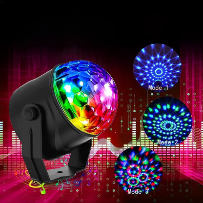 Projecteur de disco rotatif multicolore