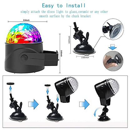 Projecteur de disco rotatif multicolore