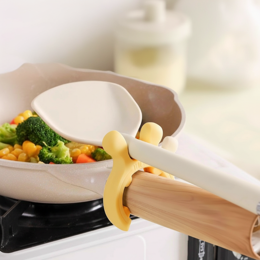 Support universel en silicone pour casserole avec repose-plat