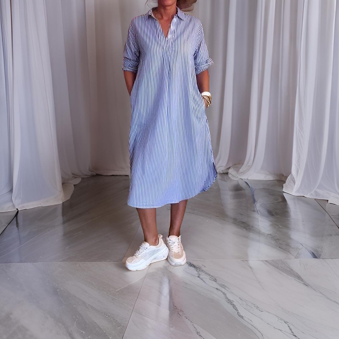 Ivy - Shirt Style Dress with Collar