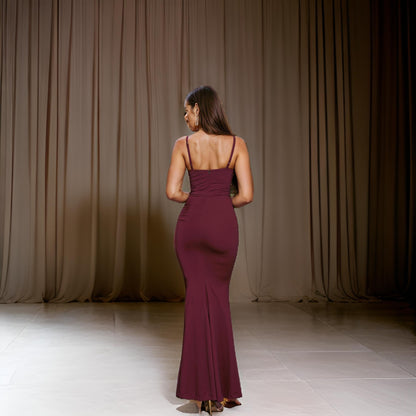 Irena - Elegant Draped Bodycon Style Evening Dress