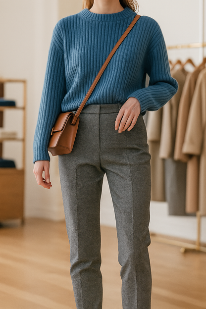Colette Wool Herringbone Pants